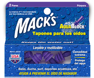 Mack's Tapones para los oídos de silicona moldeables suaves para niños, 6  pr(paquete de 2)
